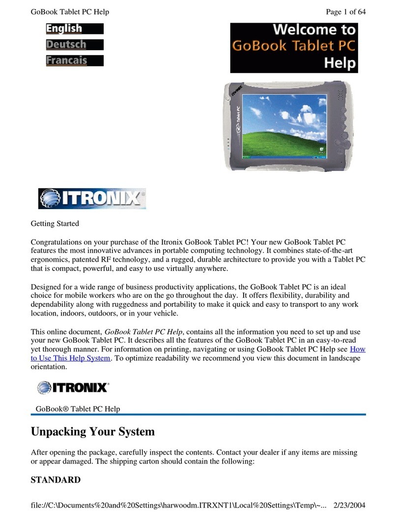Itronix GoBook MAX Getting started