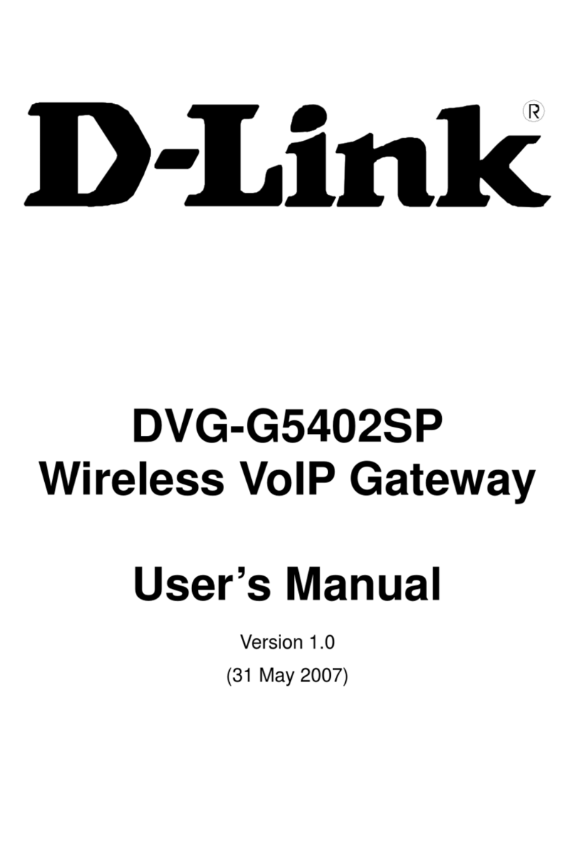 D-Link VoIP Wireless Router DVG-G5402SP User manual