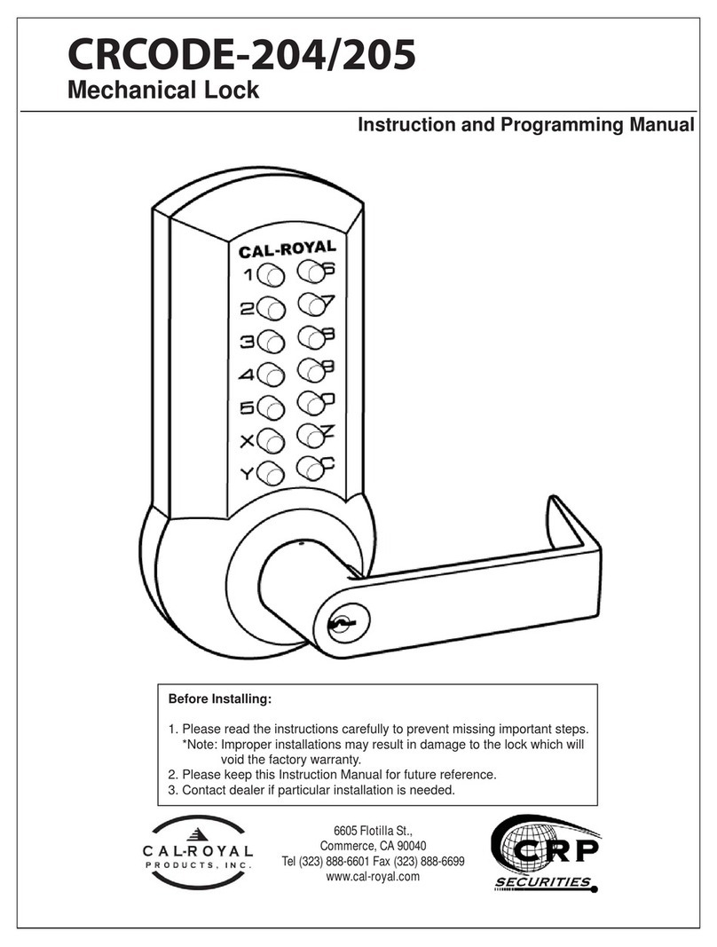 Cal-Royal CRCODE-204 Instruction and programming manual