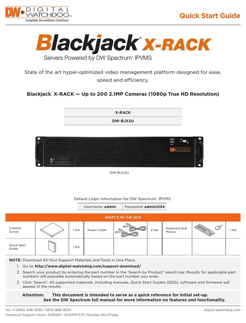 Digital Watchdog Blackjack X-Rack quick start guide