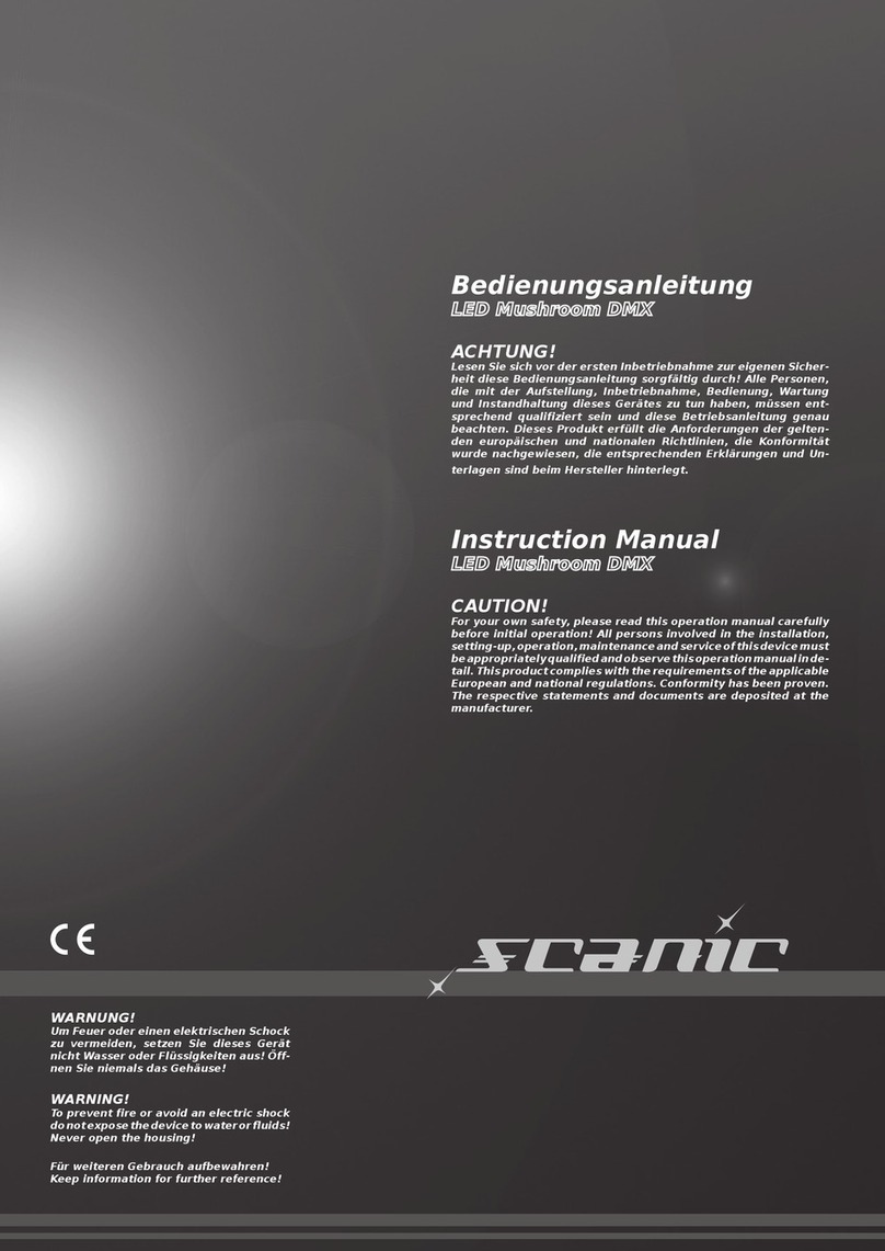 Scanic LED Mushroom DMX instruction manual
