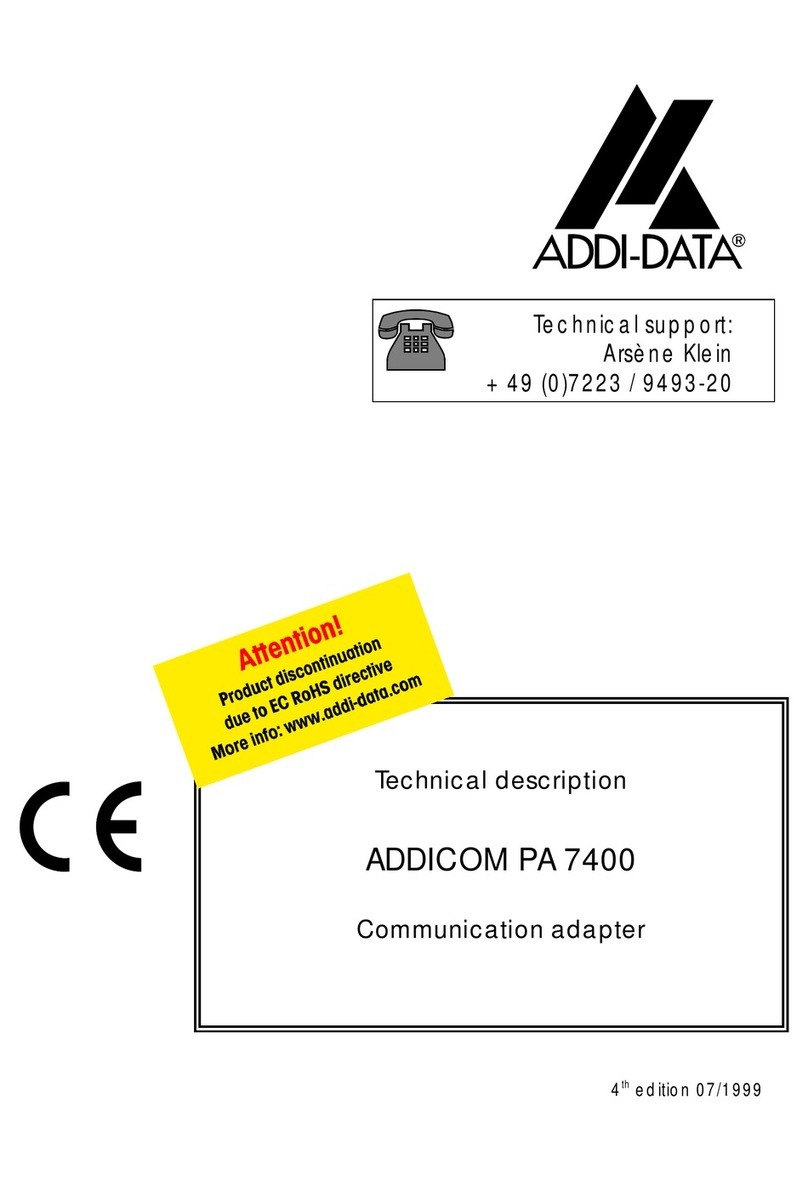Addi-Data ADDICOM PA 7400 Series Technical description