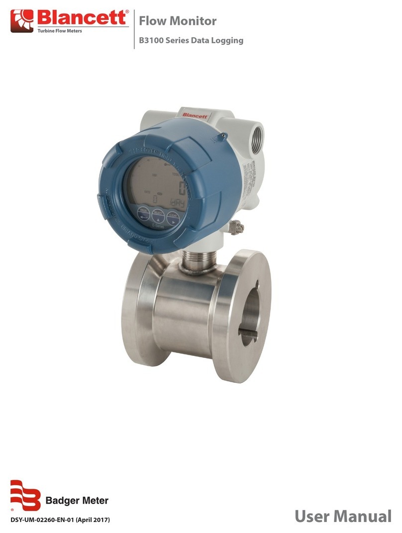 Badger Meter Blancett B3100 Series User manual