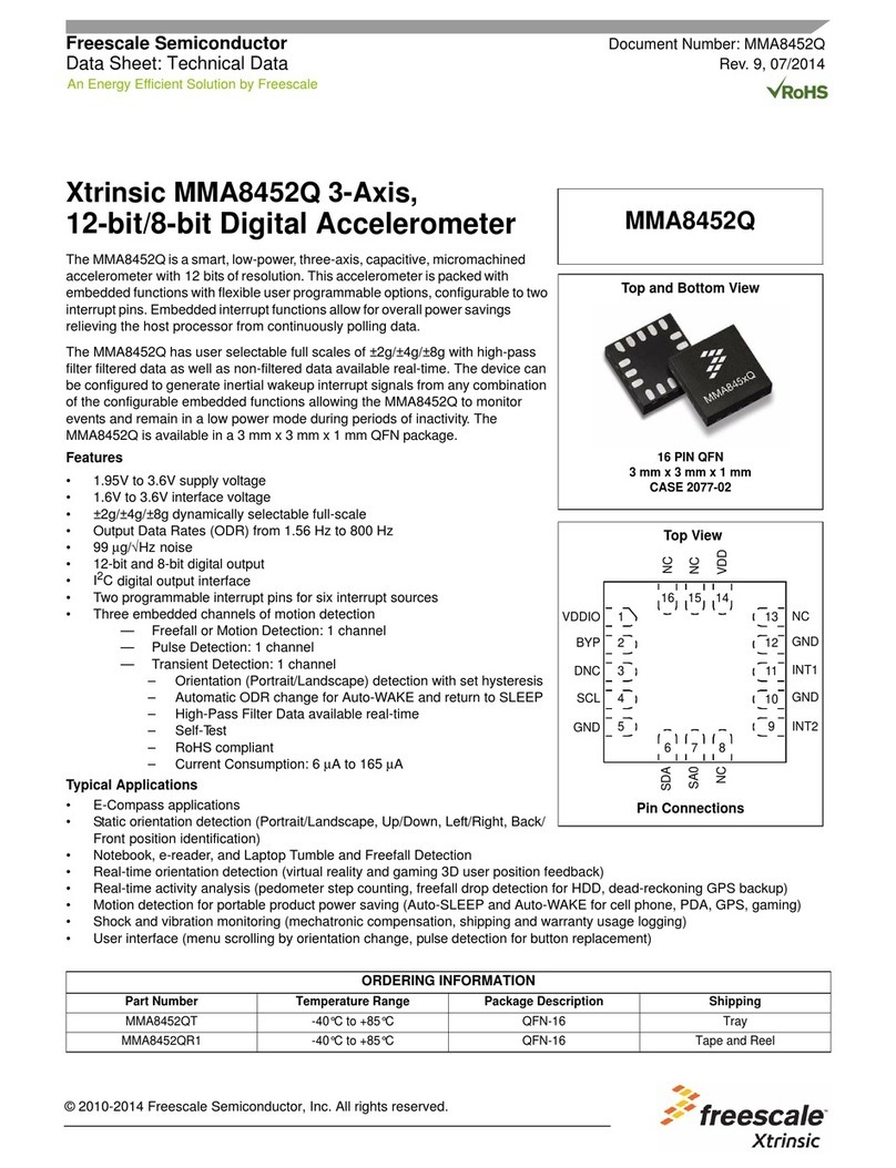 Freescale Semiconductor Energy Efficient Solutions Xtrinsic MMA8452Q Data Sheet: Technical Data