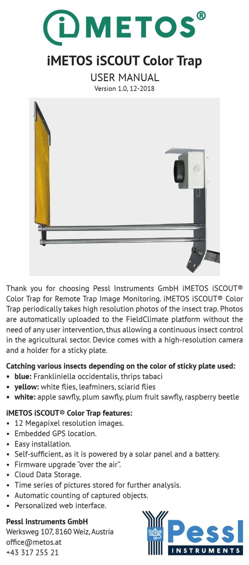 Pessl iMETOS iSCOUT Color Trap User manual