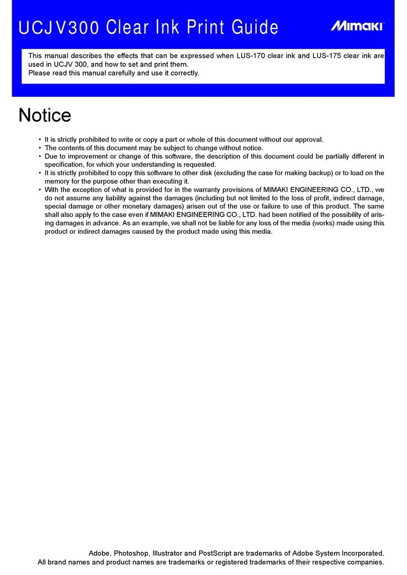 MIMAKI UCJV300 User manual
