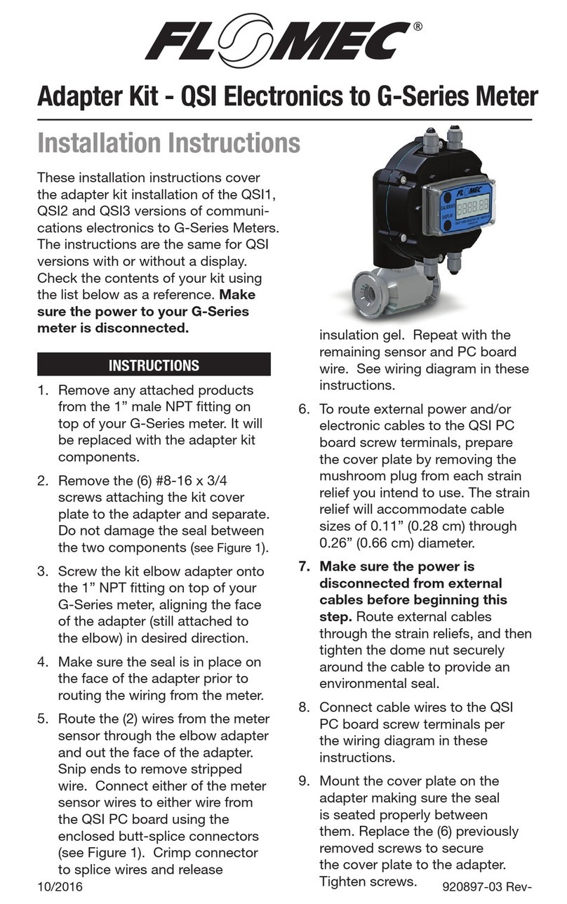 Flomec QSI Series installation instructions Flomec QSI Series installation instructions
