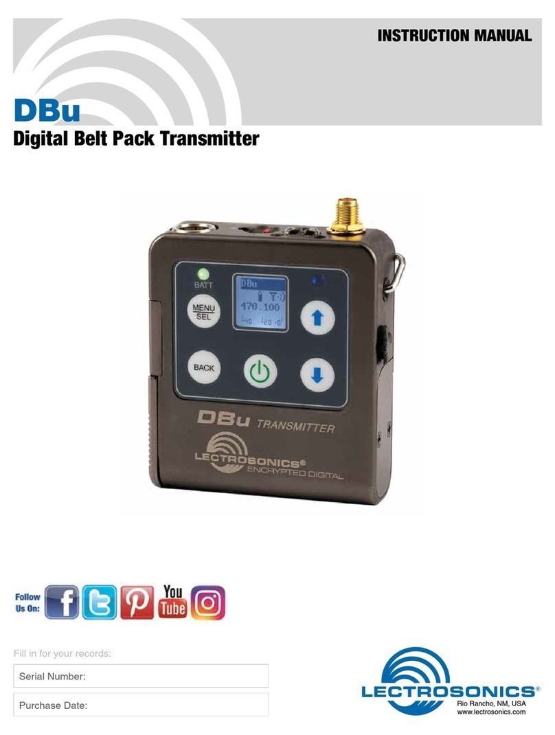 Lectrosonics DBu instruction manual Lectrosonics DBu instruction manual
