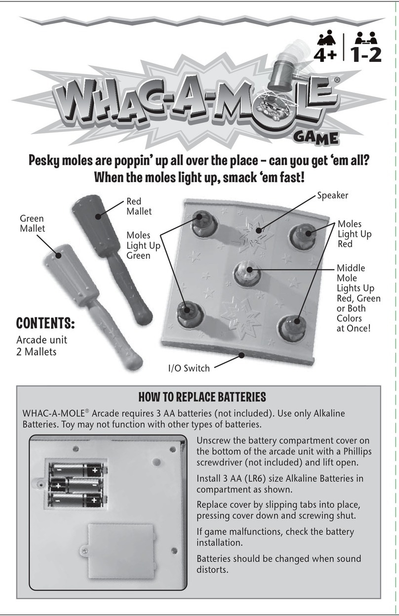 Mattel WHAC-A-MOLE manual Mattel WHAC-A-MOLE manual