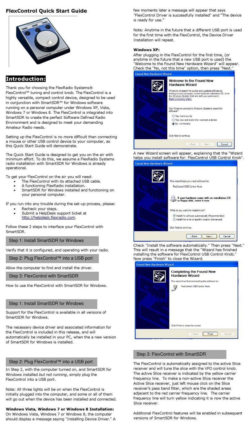 FlexRadio Systems FlexControl quick start guide
