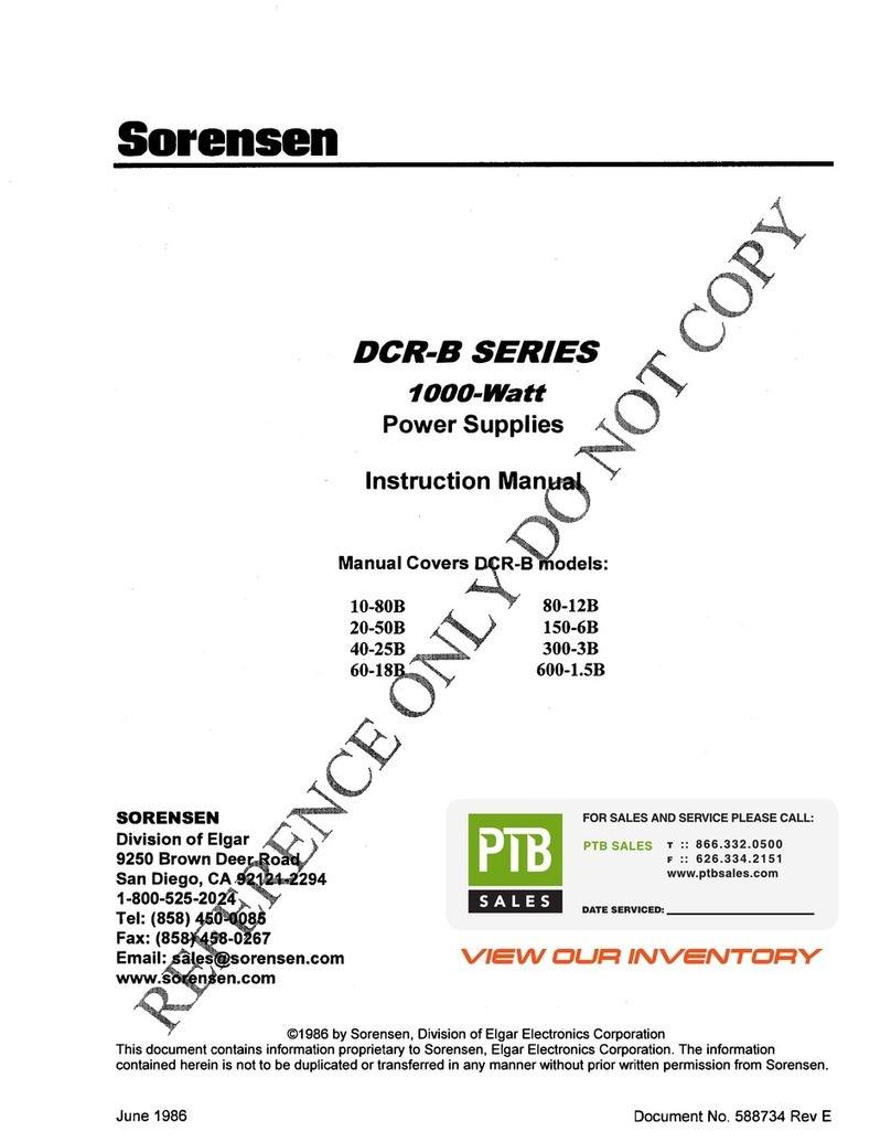 Sorensen DCR-B 10-80B instruction manual Sorensen DCR-B 10-80B instruction manual