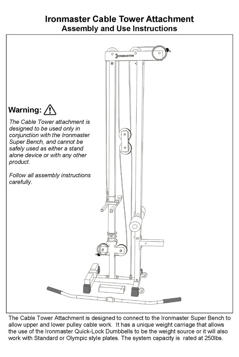 Ironmaster Cable Tower Attachment Assembly and use instructions Ironmaster Cable Tower Attachment Assembly and use instructions