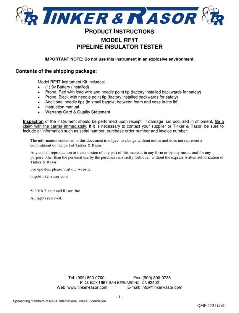Tinker & Rasor RF/IT Instruction sheet