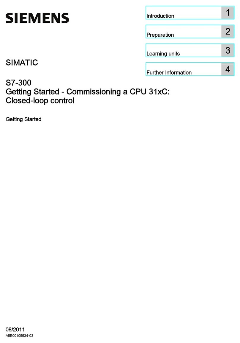 Siemens Simatic S7-300 User manual Siemens Simatic S7-300 User manual