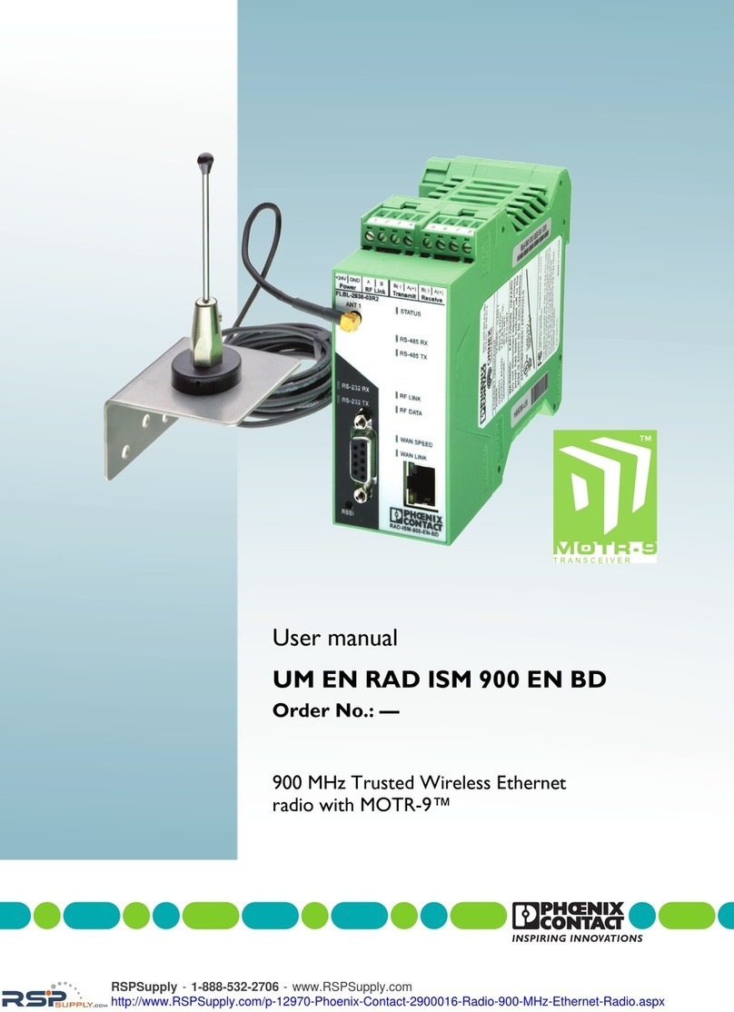 Phoenix Contact MOTR-9 RAD-ISM-900-EN-BD User manual