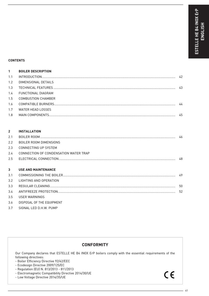 Sime Estelle HE B4 INOX ErP Technical leaflet