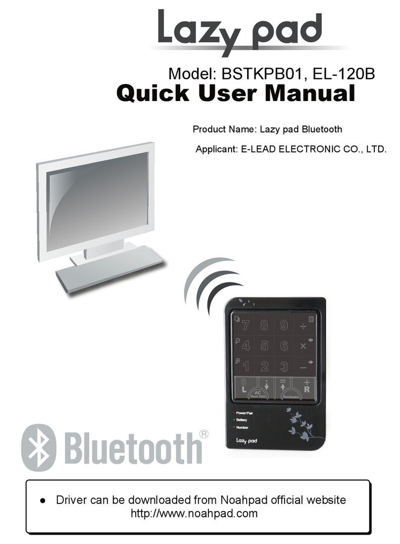 E-Lead BSTKPB01 Quick user manual