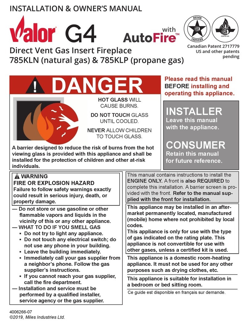 Valor Legend G4 Series Installation & owner's manual