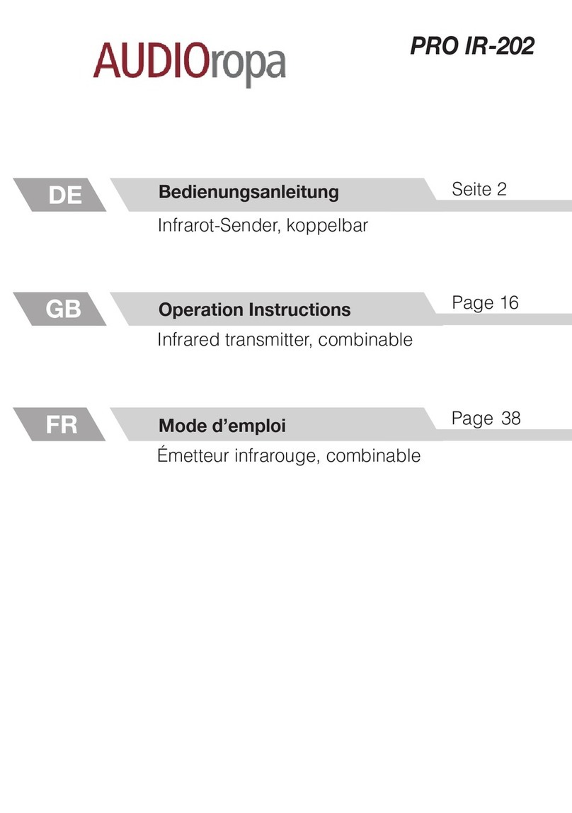 AUDIOropa PRO IR-202 Operation instructions