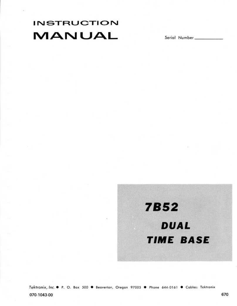 Tektronix 7B52 User manual