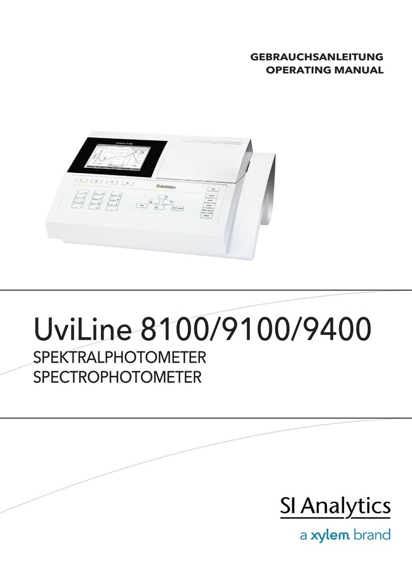 SI Analytics UviLine 8100 operating manual