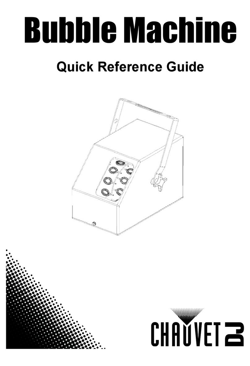 Chauvet DJ Bubble Machine Quick reference guide