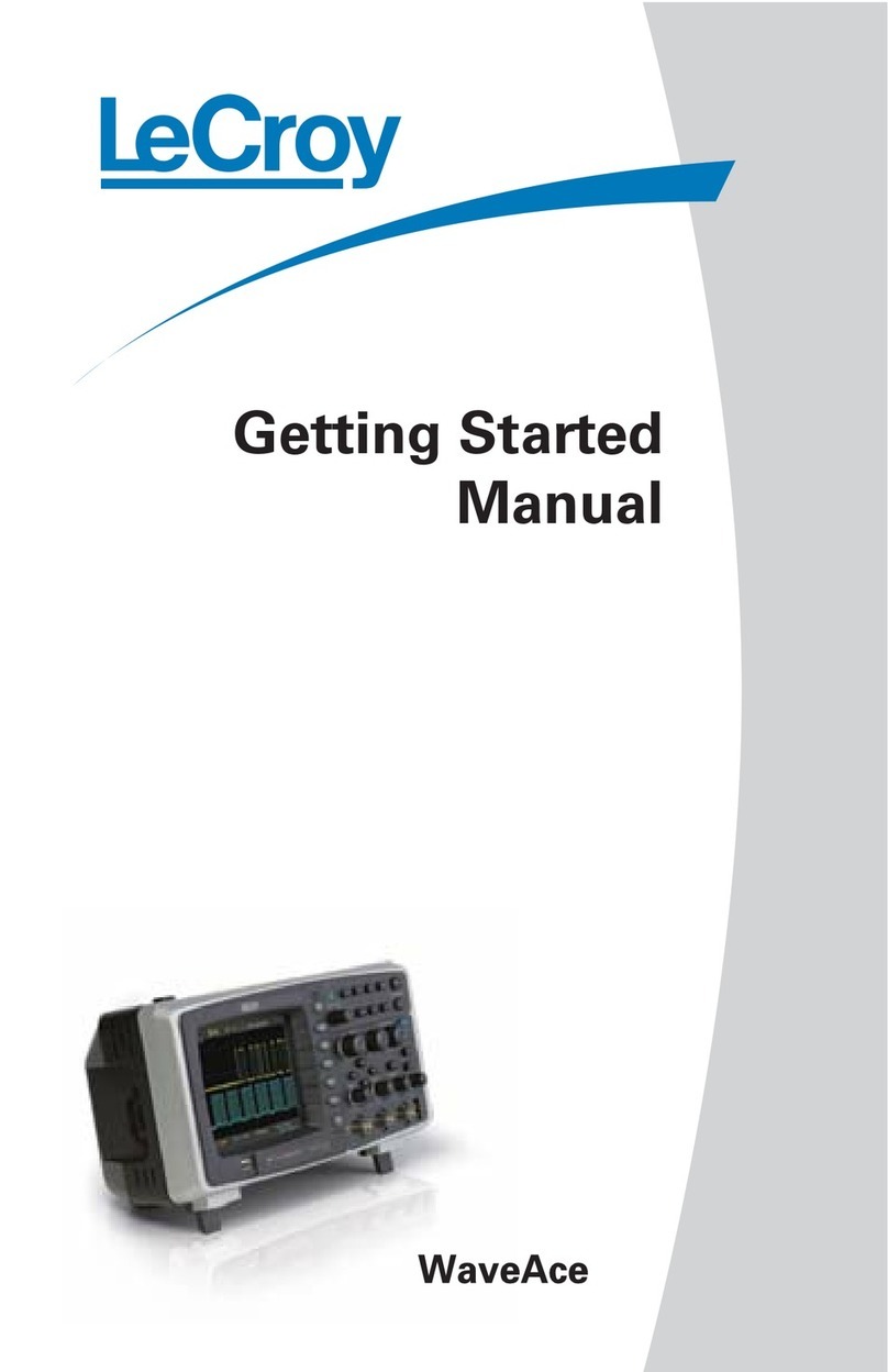 LeCroy WaveAce series Getting started manual