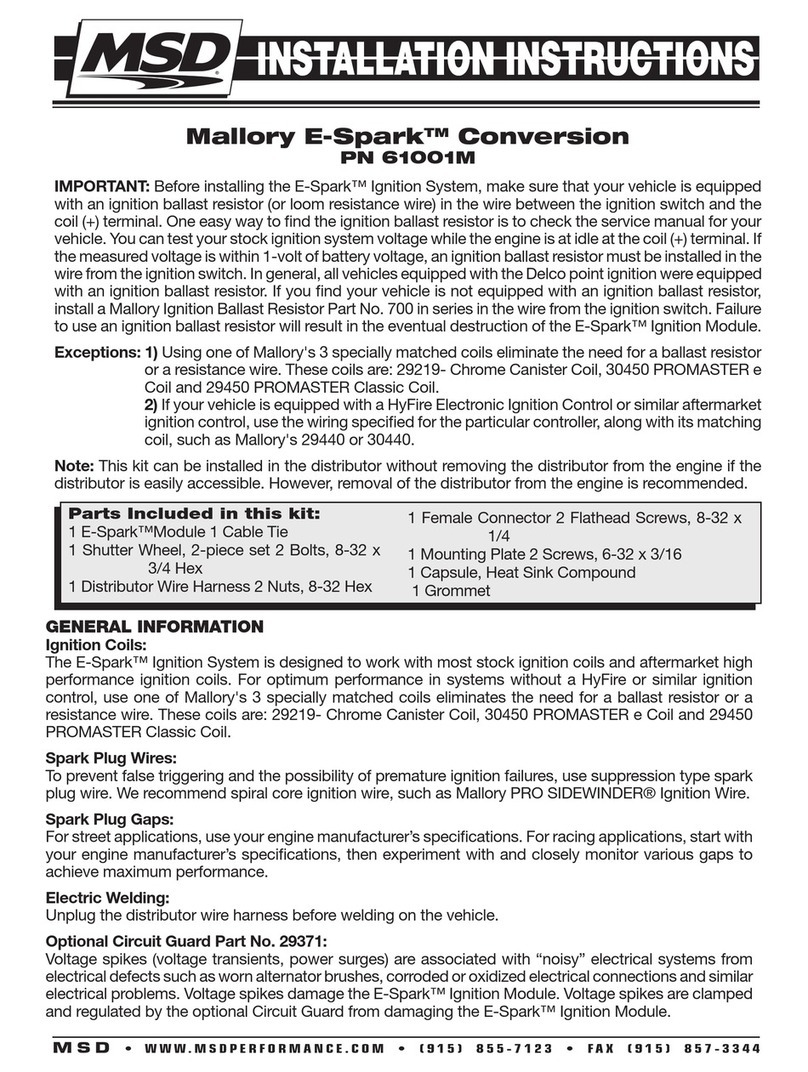 MSD Mallory E-Spark Conversion 61001M installation instructions