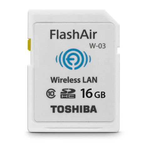Toshiba FlashAir W-03 Series User manual Toshiba FlashAir W-03 Series User manual