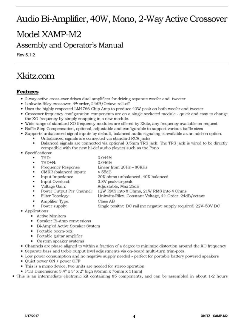 Xkitz XAMP-M2 Assembly and operators manual