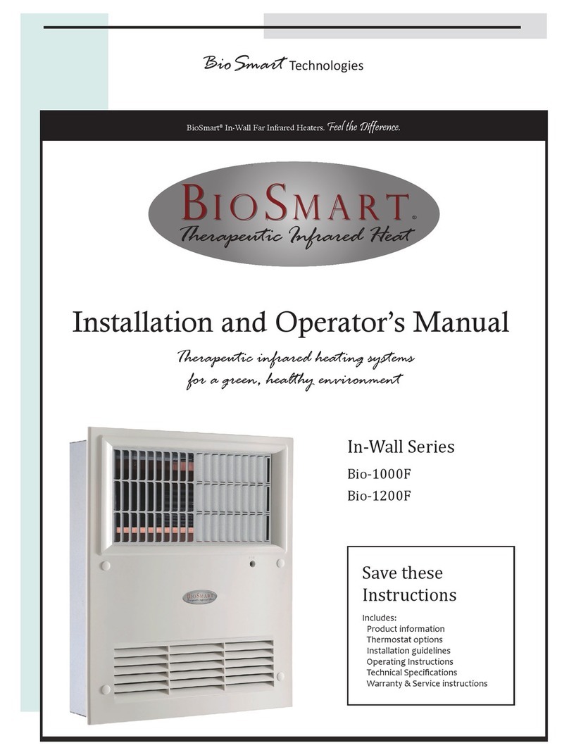 Bio Smart Technologies In-Wall Series Installation and operator's manual