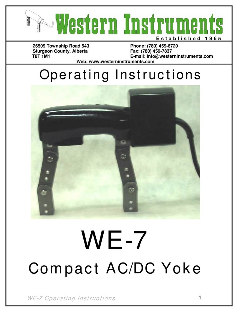 Western Instruments WE-7 operating instructions Western Instruments WE-7 operating instructions