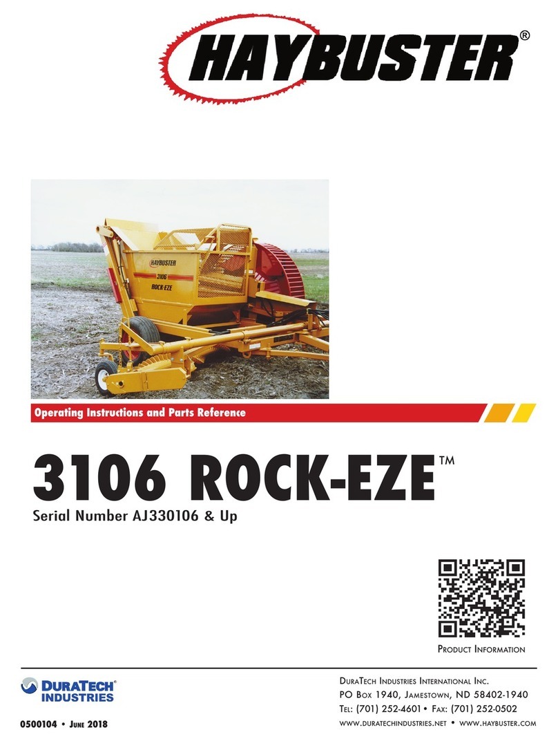 Duratech Haybuster 3106 ROCK-EZE Operating instructions and parts list