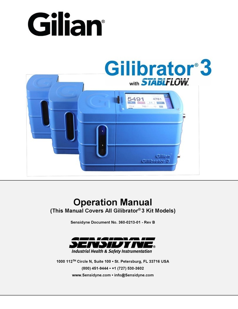 Sensidyne Gilian Gilibrator STABLFLOW Operation manual