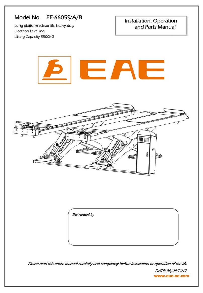 EAE EE-6605S Installation, operation, and parts manual EAE EE-6605S Installation, operation, and parts manual