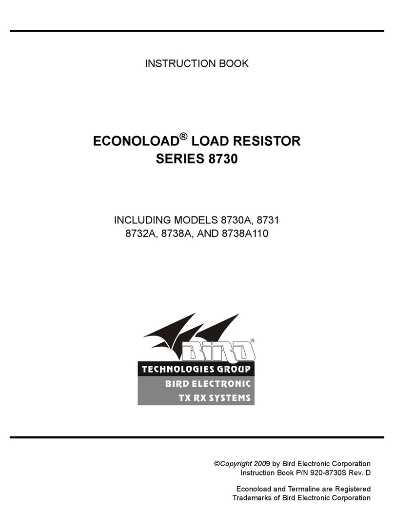 BIRD ECONOLOAD 8730 Series User manual