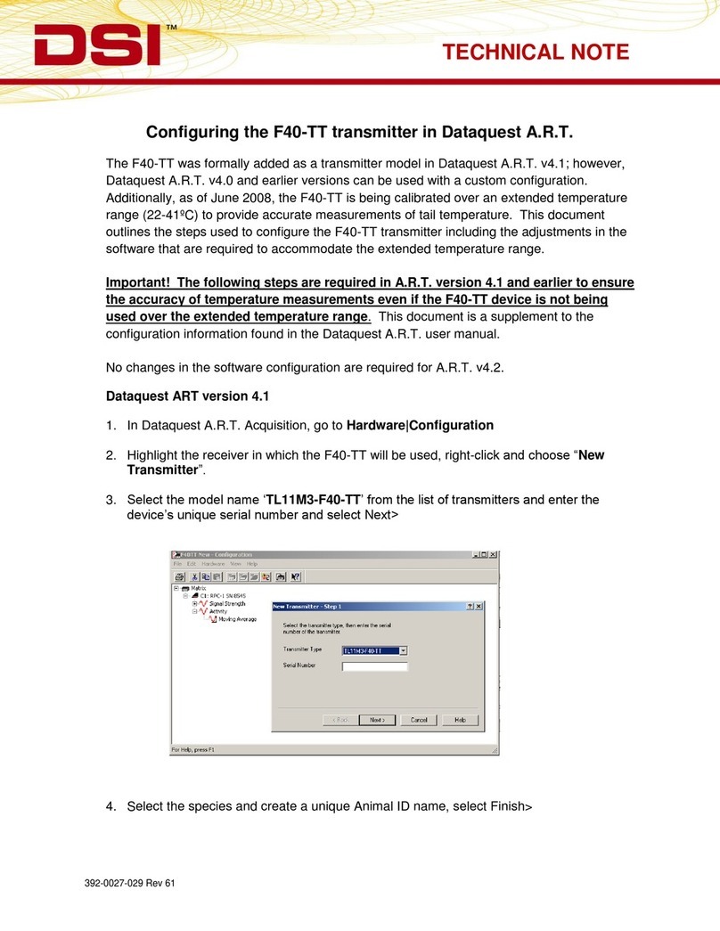 DSI F40-TT Technical note DSI F40-TT Technical note