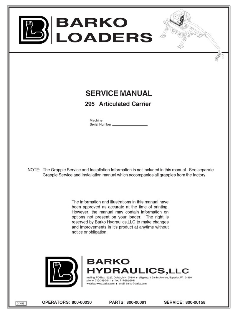 BARKO LOADERS 295 Service manual