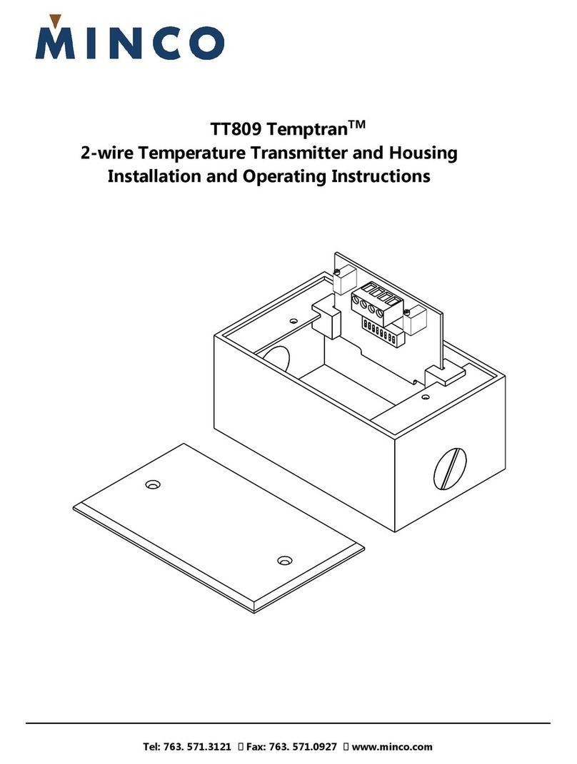 Minco Temptran TT809 Installation and operating instructions