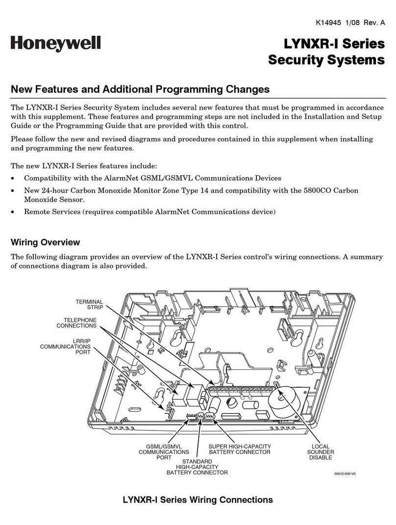 Honeywell LYNXR-I Series Operating instructions