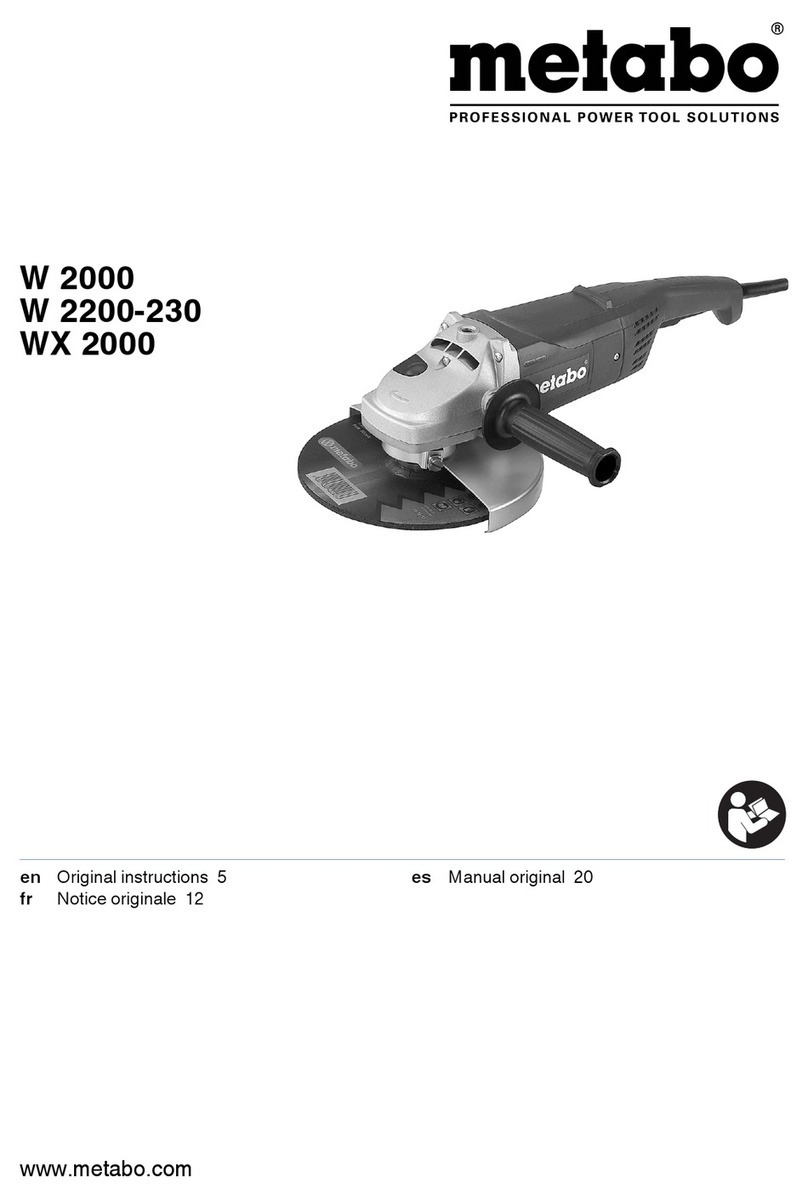 Metabo W 2200-230 User manual