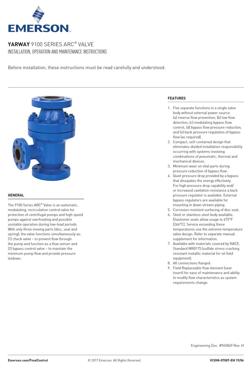 Emerson YARWAY 9100 ARC Series Manual