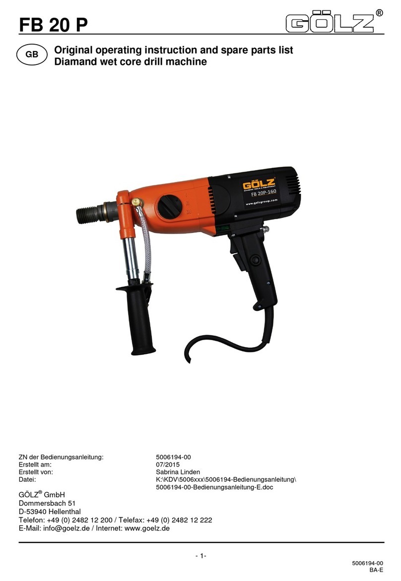 GÖLZ FB 20 P Original operating instructions and spare parts list