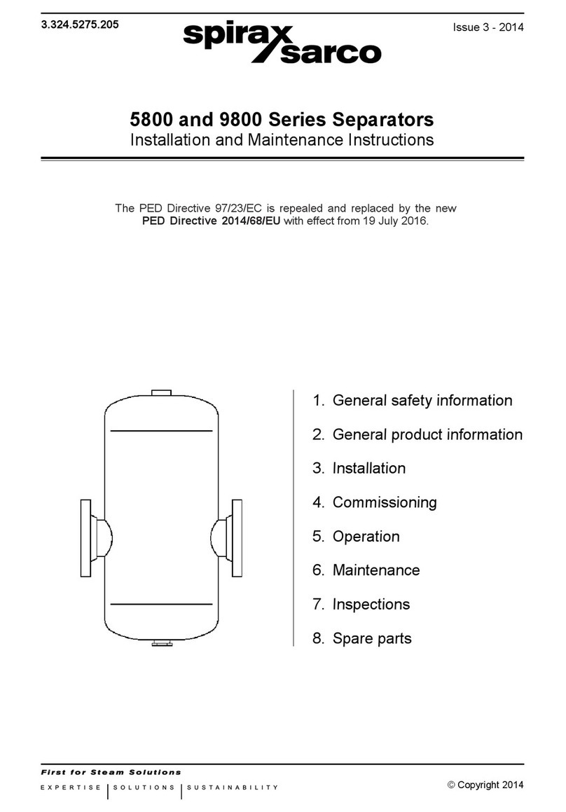 Spirax Sarco 5800 Series Installation and maintenance instructions