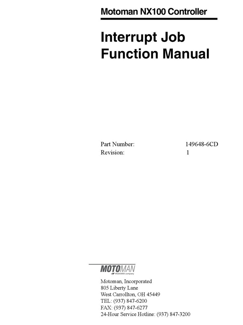 YASKAWA motoman NX100 User manual