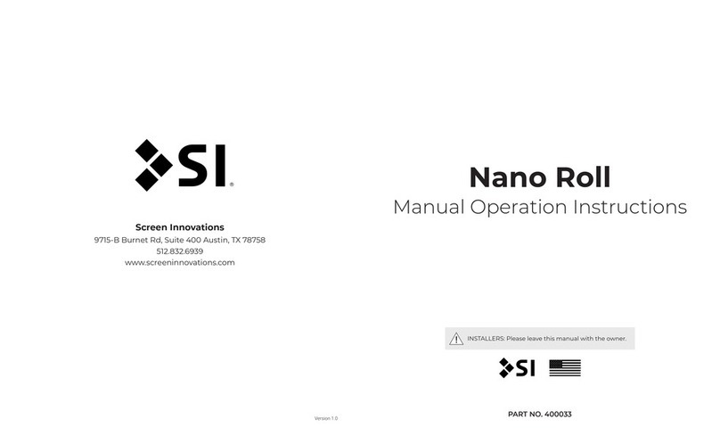 Screen Innovations Nano Roll 275 Series Manual Operation Instructions Screen Innovations Nano Roll 275 Series Manual Operation Instructions