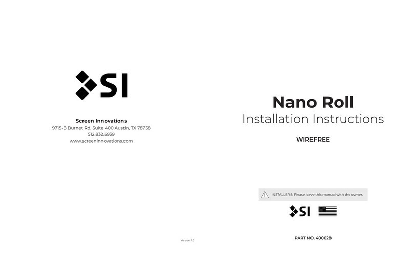 Screen Innovations Nano Roll 275 Series installation instructions Screen Innovations Nano Roll 275 Series installation instructions