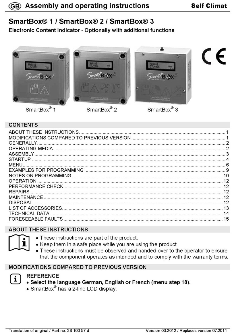 Self Climat SmartBox 1 User manual