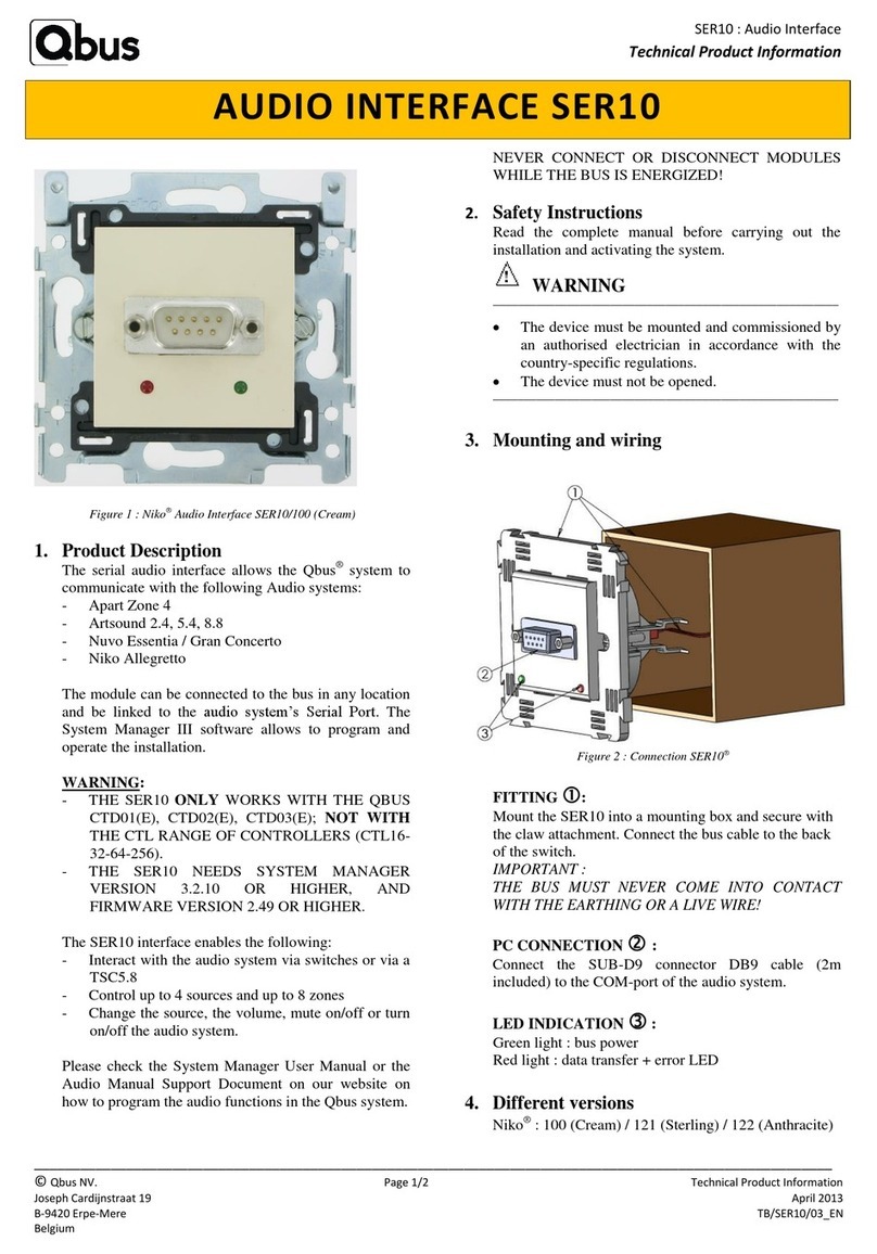 Qbus SER 10 Technical product information