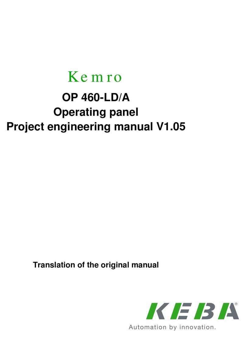 Keba OP 460-LD/A Project engineering manual